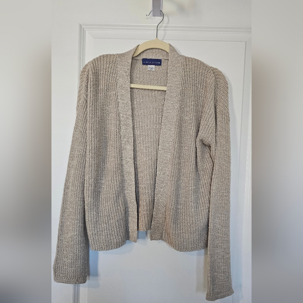 Womens- Tan Cardigan Sweater